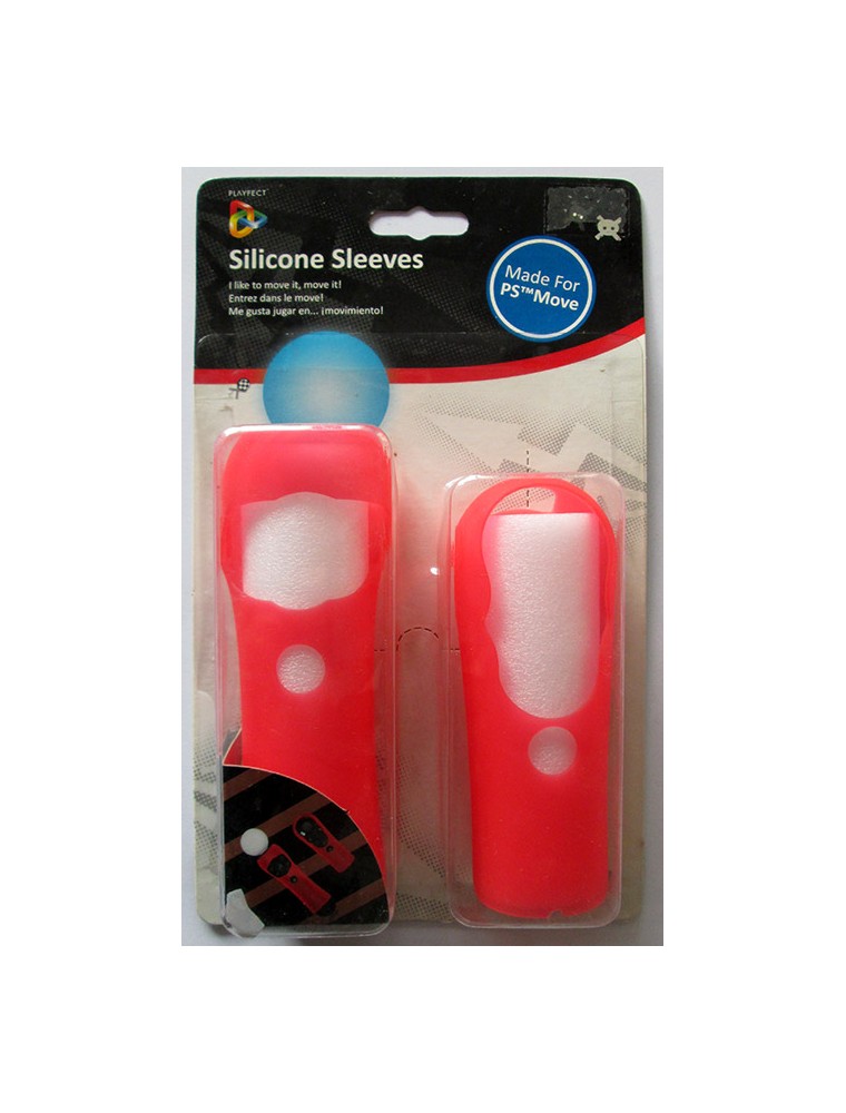 KIT GUSCIO IN SILICONE ROSSO PSMOVE CUSTODIE/PROTEZIONE - OLD GEN