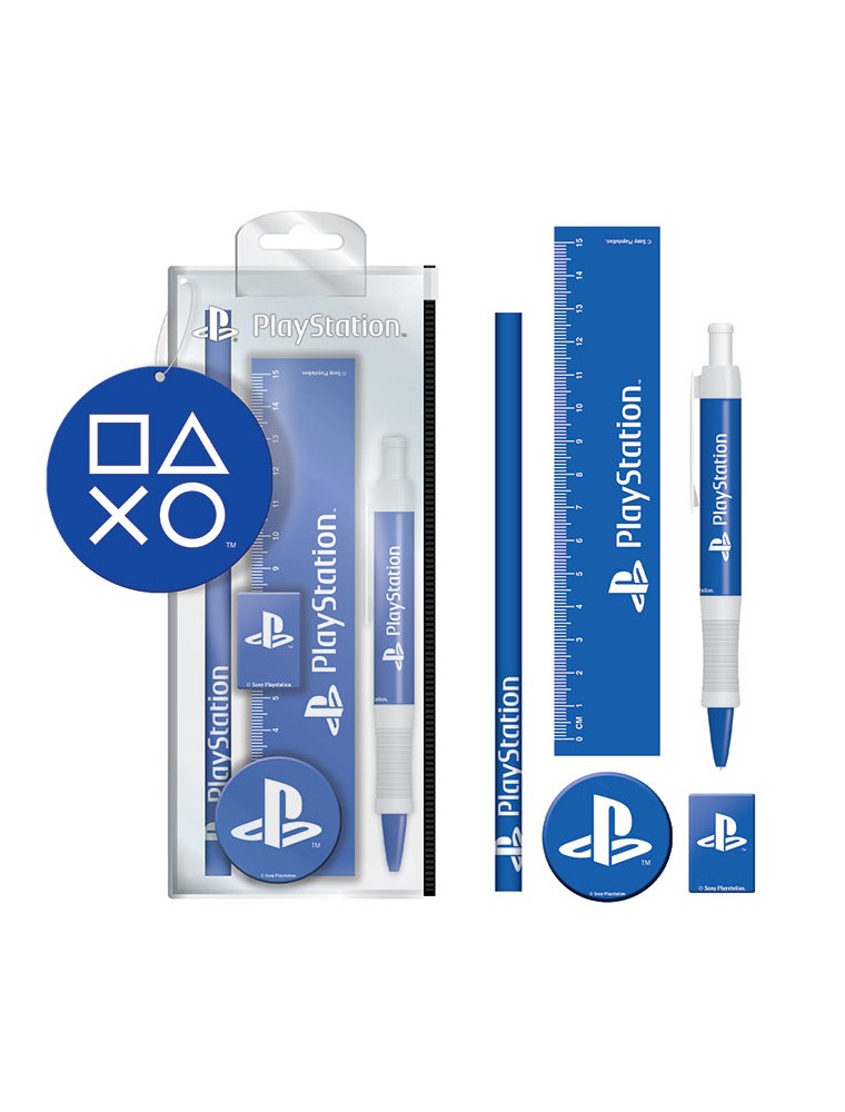 SET CANCELLERIA PLAYSTATION CLASSIC WHITE & BLUE - CANCELLERIA/SCUOLA