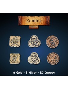 ZOMBIE METAL COINS SET (24)...