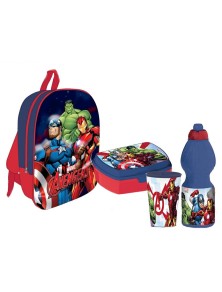 Zaino 3d Bambino + Regalo Set 3 In 1 Marvel Avengers - Accessori