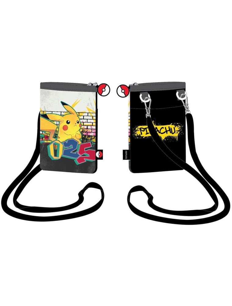 BORSA A TRACOLLA PER SMARTPHONE POKEMON PIKACHU -025 - ACCESSORI