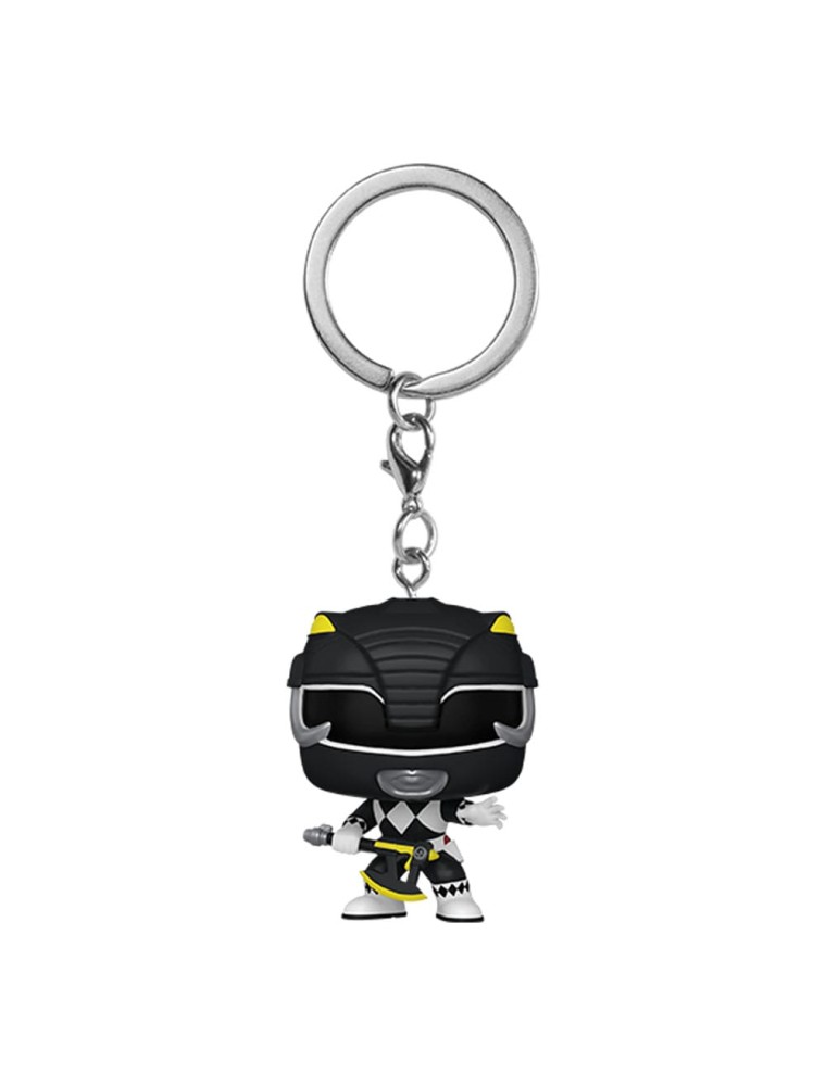 Power Rangers 30th Pop! Vinile Portachiavis 4 Cm Black Ranger  Funko