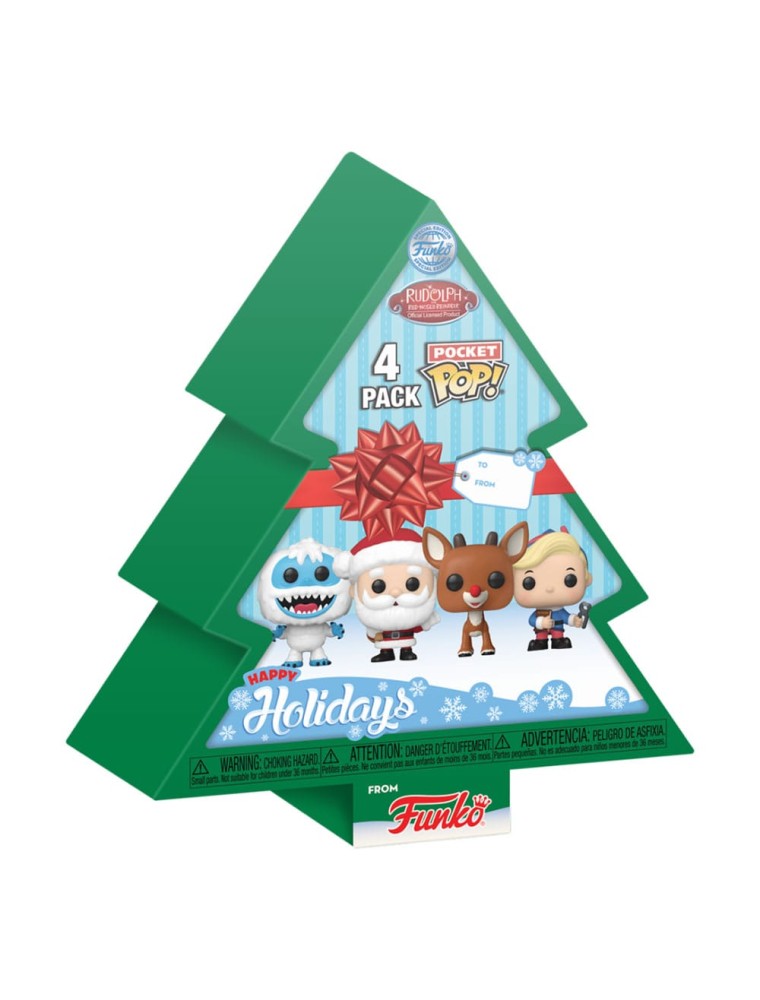 Rudolph The Red-nosed Reindeer Pocket Pop! Vinile Figura 4-pack Tree Holiday 4 Cm Funko