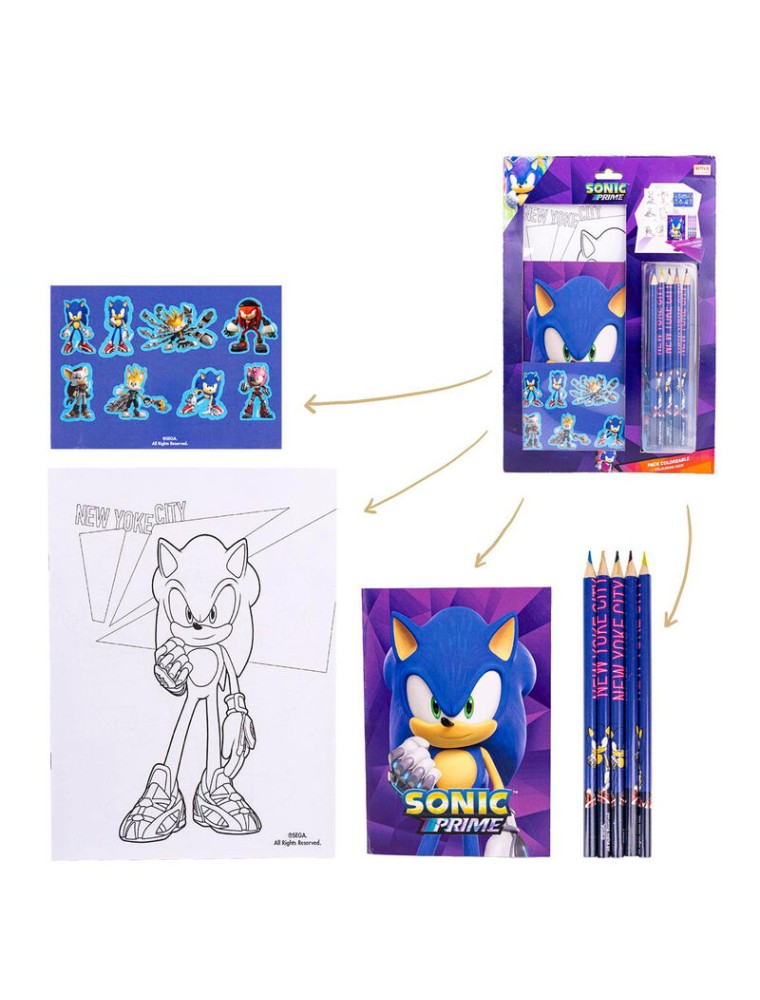 Sonic Prime Colouring Stationery Set Cerdà