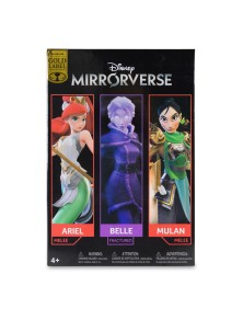 Disney Mirrorverse Action Figures Princess Pack Mulan, Belle (Fractured) & Arielle (Gold Label) 13 - 18 Cm McFarlane Toys