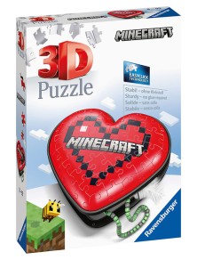 PUZZLE 3D 54PZ STORAGE BOX MINECRAFT CUORE - GIOCHI DA TAVOLO/SOCIETA'