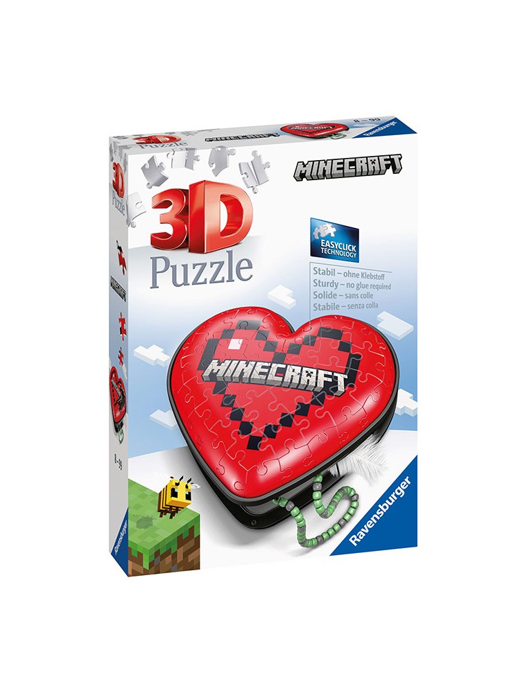 PUZZLE 3D 54PZ STORAGE BOX MINECRAFT CUORE - GIOCHI DA TAVOLO/SOCIETA'