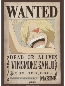 One Piece Poster Ricercato "Wanted Vinsmoke Sanji" 52 x 38 cm AbyStyle