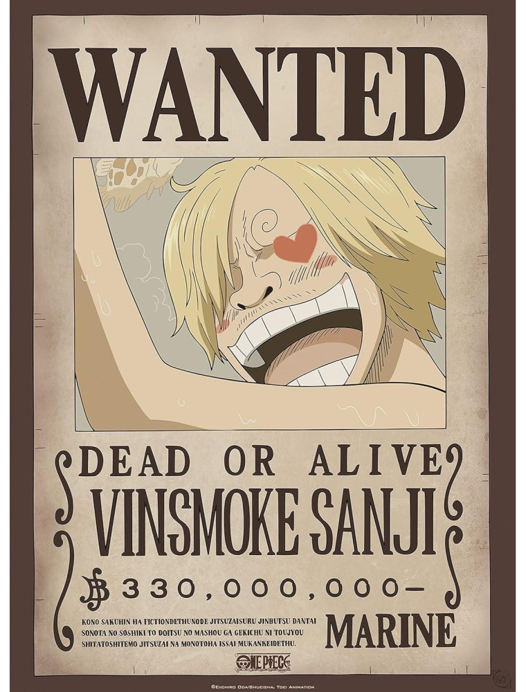 One Piece Poster Ricercato "Wanted Vinsmoke Sanji" 52 x 38 cm AbyStyle