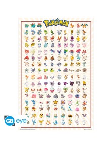 Pokemon - Poster Maxi 91.5x61 - Kanto 151 French