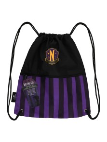 Wednesday Drawstring Bag Nevermore Academy Purple Cinereplicas