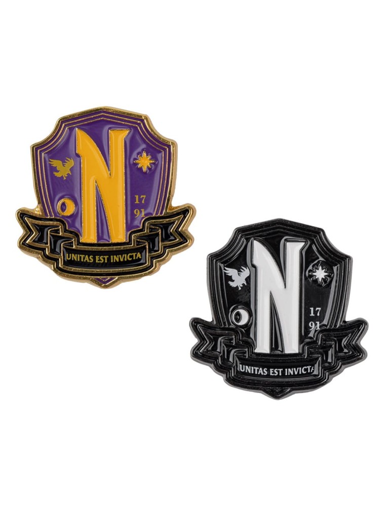 Wednesday Pins 2-Pack Nevermore Academy Cinereplicas