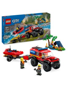 LEGO CITY 60412 - FUORISTRADA ANTINCENDIO E GOMMONE DI SALVATAGGIO