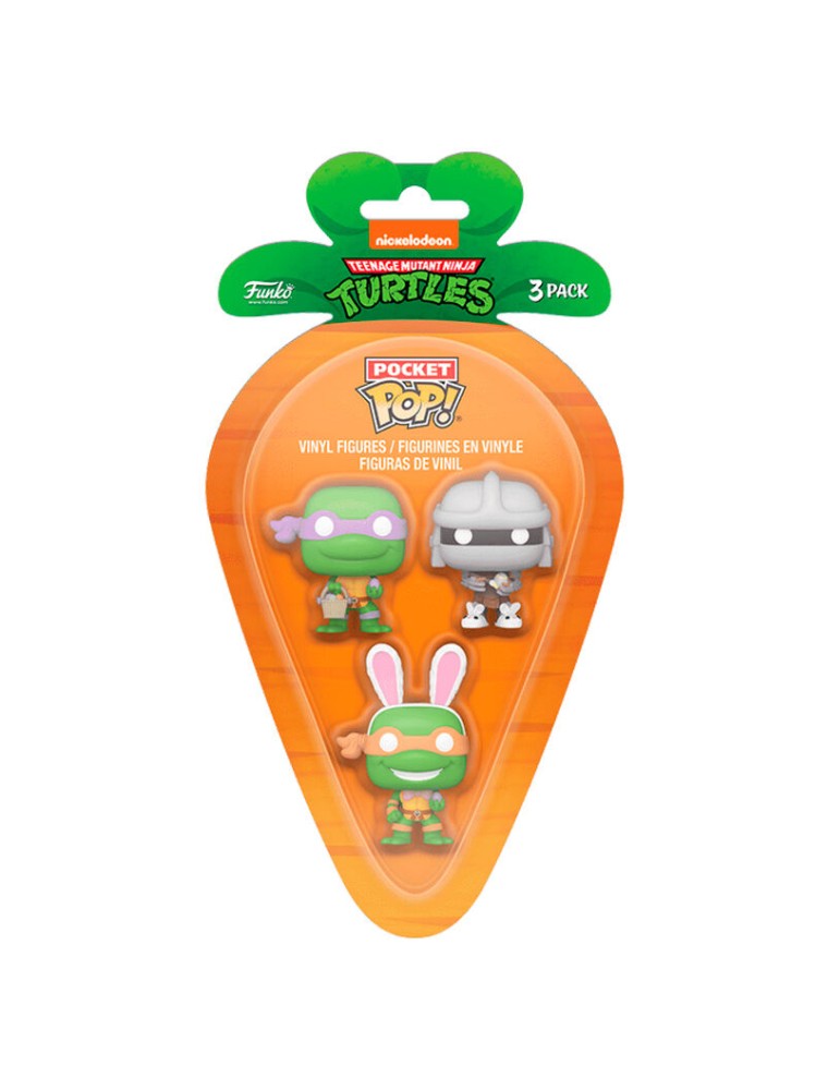 Carrot Pocket POP blister 3 figures Ninja Turtles Donatello Shredder Michelangelo Funko