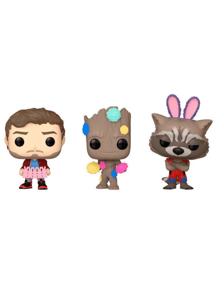 Carrot Pocket Pop Blister 3 Figures Marvel Guardiani Della Galassia Funko