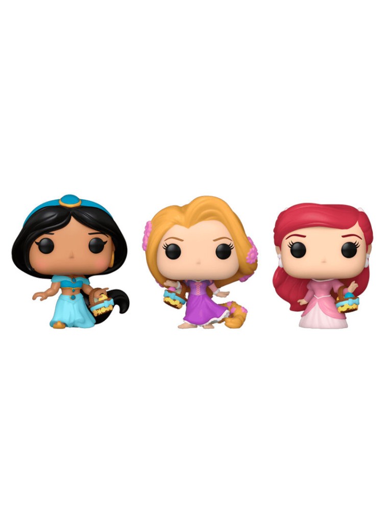 Carrot Pocket POP blister 3 figures Disney Princess Rapunzel Ariel Jasmin Funko