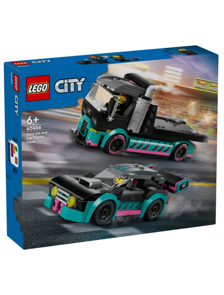 60406 CITY GREAT VEHICLES AUTO DA CORSA E TRASPORTATORE LEGO - LEGO