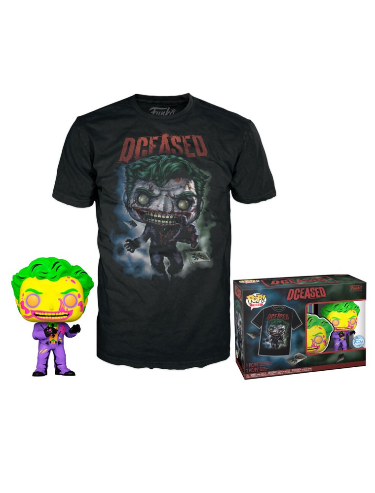 Set Figura Pop & Tee Dc Comics Joker Funko Taglia S