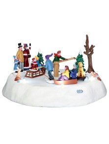 44773 LEMAX VICTORIAN ICE MERRY GO ROUND 4.5V NATALE - VILLAGGI DI NATALE