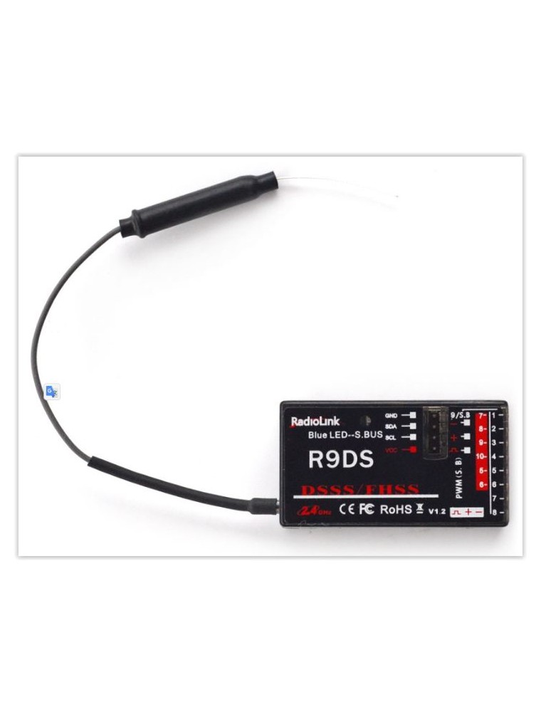 Radiolink - Ricevente RX R9DS (DSSS + FHSS) 9ch 2,4Ghz per radio Radiolink AT9S Pro