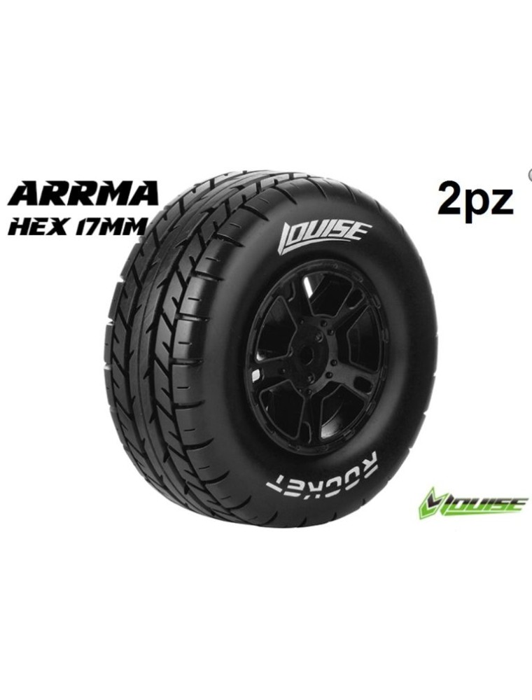 LOUISE RC - GOMME STRADALI ARRMA 2pz ESAGONO 17mm SC-ROCKET SHORT COURSE