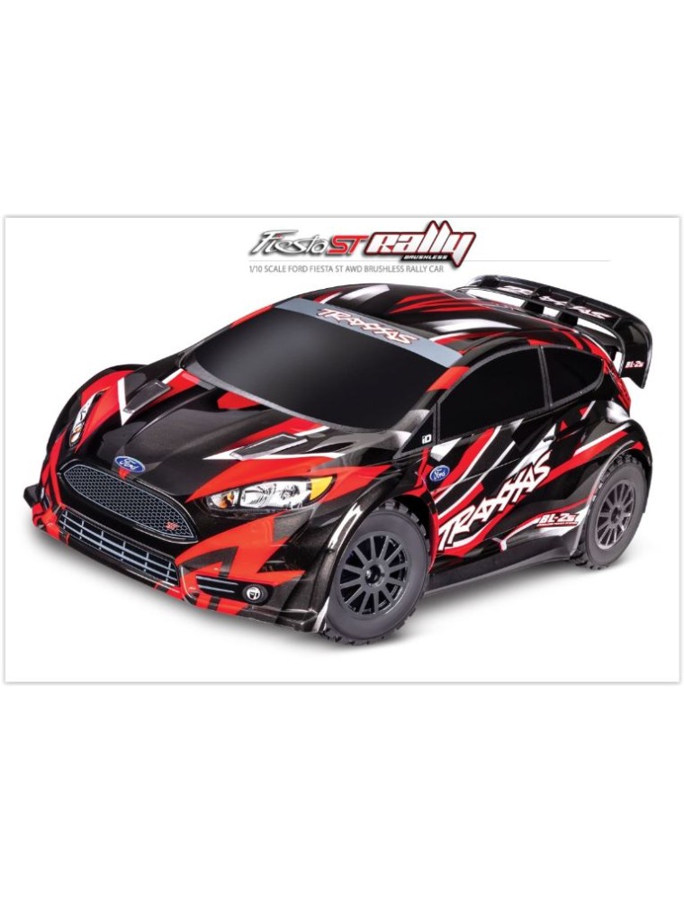 Traxxas - Traxxas Ford Fiesta rossa ST Rally 4wd 1/10 Brushless BL-2s