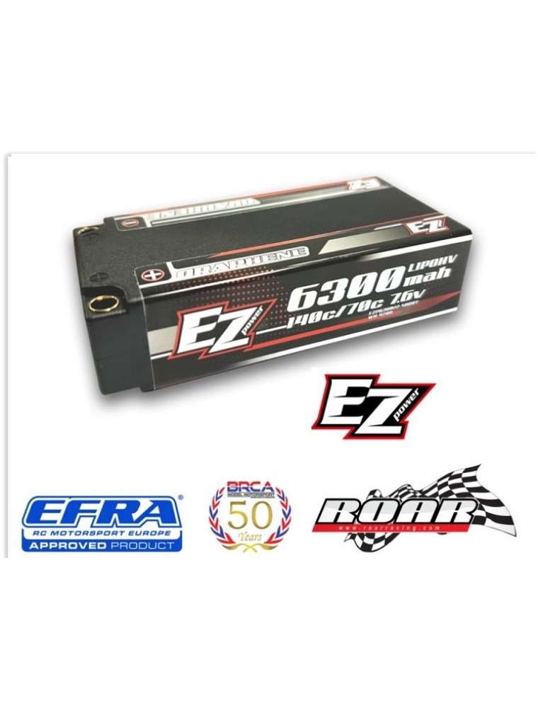 EZ-power - Ezpower Lipo Shorty HV 2s 7,6v 6300mah Long-Run