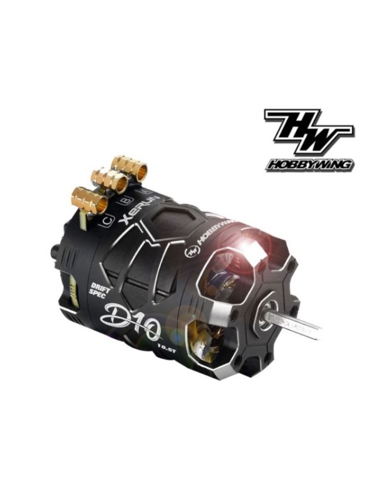 Hobbywing - Motore Drift  D10 10.5T Black Brushless Sensored Xerun