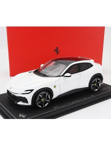 FERRARI - PUROSANGUE SUV 2022 - CON VETRINA - WITH SHOWCASE - BIANCO CERVINO - WHITE MET