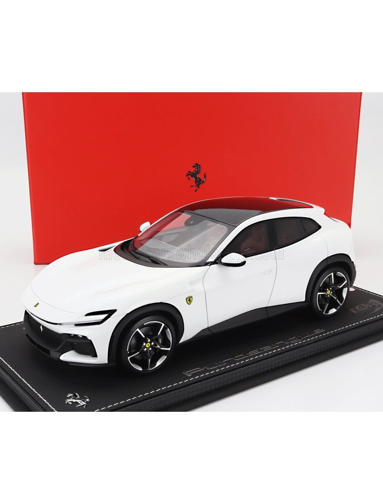 FERRARI - PUROSANGUE SUV 2022 - CON VETRINA - WITH SHOWCASE - BIANCO CERVINO - WHITE MET