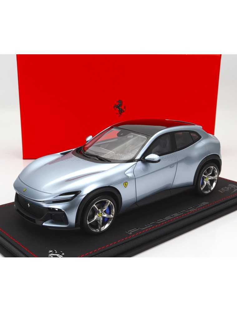 FERRARI - PUROSANGUE SUV 2022 - CON VETRINA - WITH SHOWCASE - GRIGIO ALLOY - BLUE GREY MET