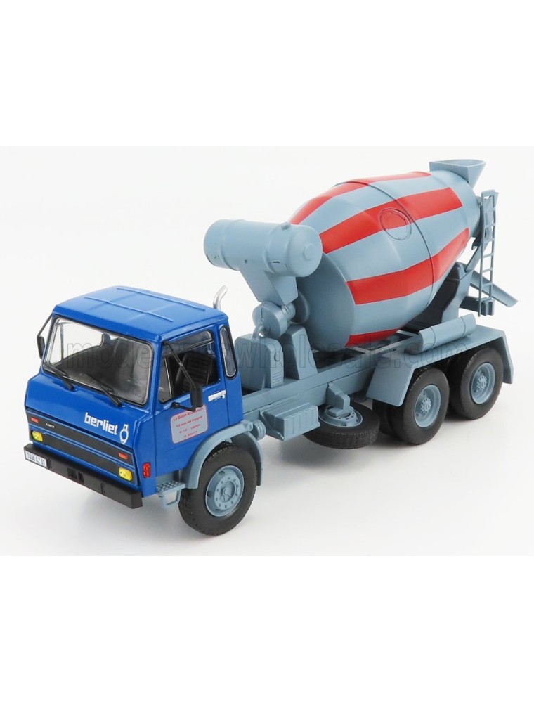 BERLIET - GRH230 6x4 BETONIERA TANKER CEMENT MIXER TRUCK 3-ASSI 1959 - MOVIMENTO TERRA - BLUE GREY RED