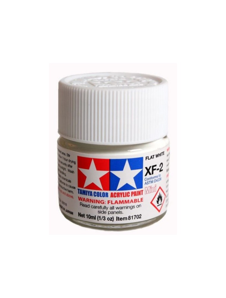 copy of Tamiya - Colore acrilico XF-2 Flat White 1pz da 10ml  opaco