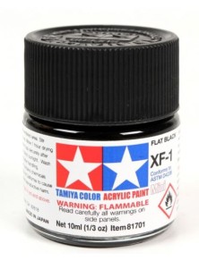 Tamiya - Colore acrilico XF-1 Flat Black 1pz da 10ml  opaco