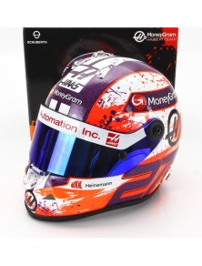 SCHUBERTH HELMET - CASCO HELMET F1 NICO HULKENBERG TEAM MONEYGRAM HAAS N 27 SEASON 2023 - WHITE ORANGE PURPLE