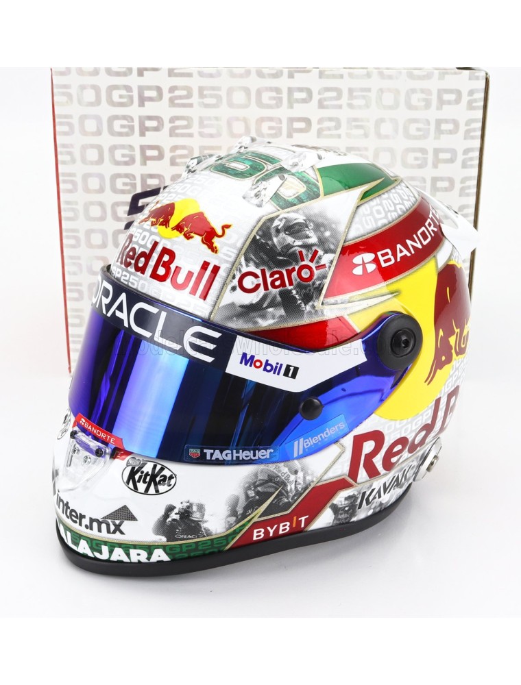 SCHUBERTH HELMET - CASCO HELMET F1 SERGIO PEREZ TEAM ORACLE RED BULL RACING N 11 SINGAPORE GP (250th CAREER F1 GP) 2023 - WHITE 