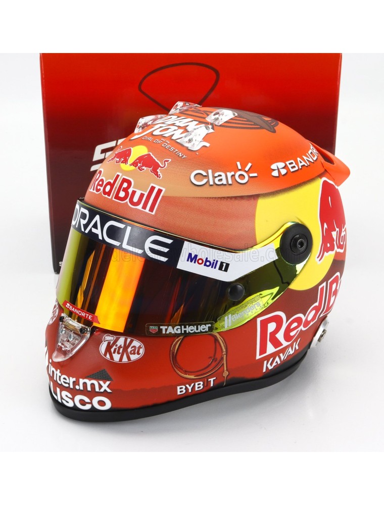 SCHUBERTH HELMET - CASCO HELMET F1 SERGIO PEREZ TEAM ORACLE RED BULL RACING N 11 CANADA GP 2023 - YELLOW ORANGE MATT RED