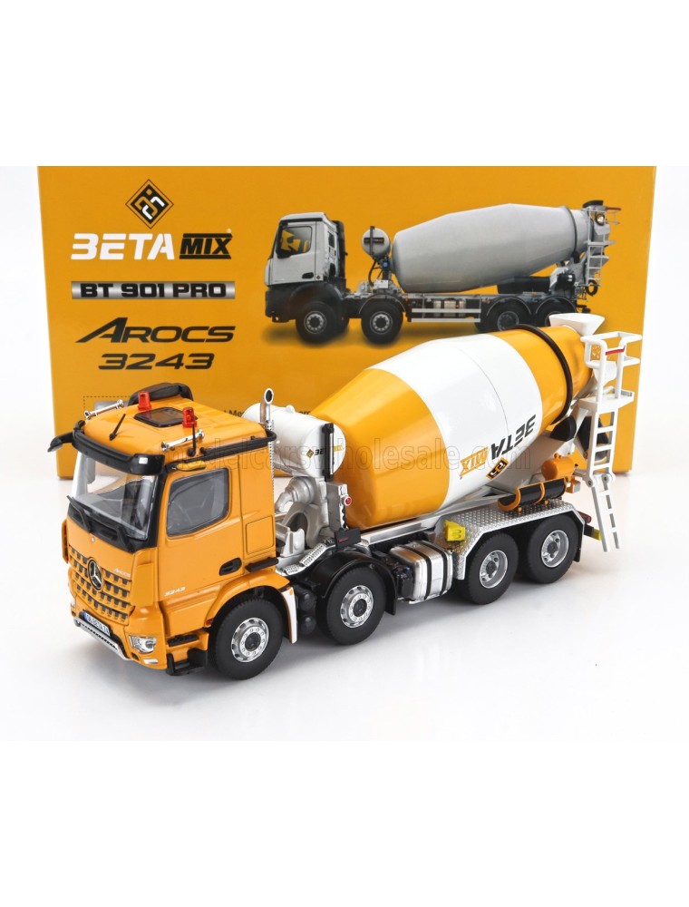 MERCEDES BENZ - AROCS 3243 TRUCK BETA BETONIERA TANKER CEMENT MIXER TRUCK 4-ASSI 2018 - YELLOW WHITE