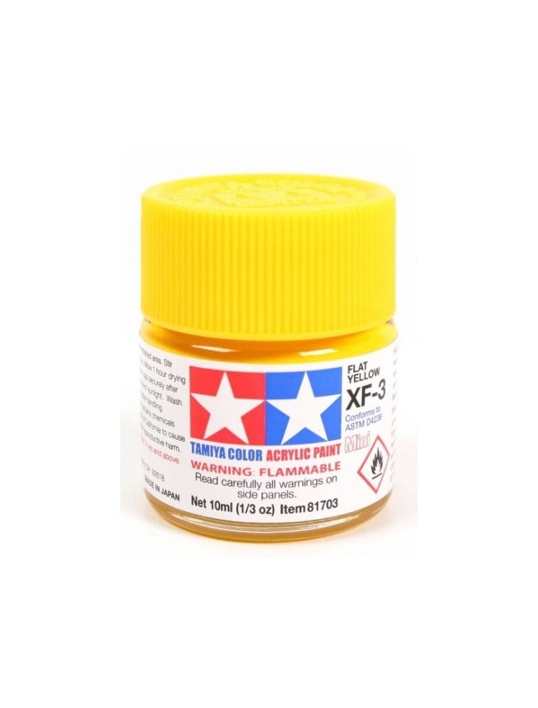 copy of Tamiya - Colore acrilico XF-3 Flat Yellow 1pz da 10ml  opaco