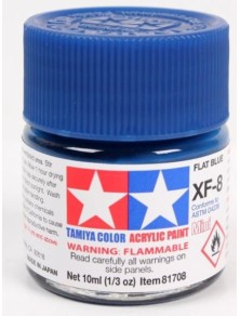 copy of Tamiya - Colore acrilico XF-8 Flat Blue 1pz da 10ml  opaco