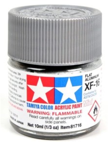 Tamiya - Colore acrilico XF-16 Flat Aluminium 1pz da 10ml  opaco