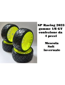 Sp Racing - Gomme 1/8 GT 2023 Soft invernali 4pz incollate su cerchi