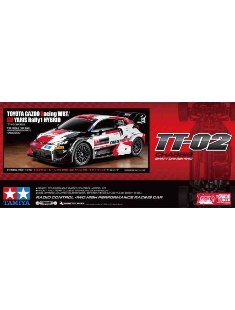 Tamiya - Toyota Yaris Gazoo WRT/GR Rally TT02 1/10 in kit senza regolatore