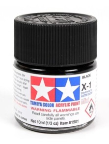 copy of Tamiya - Colore acrilico X-1 Black 1pz da 10ml lucido