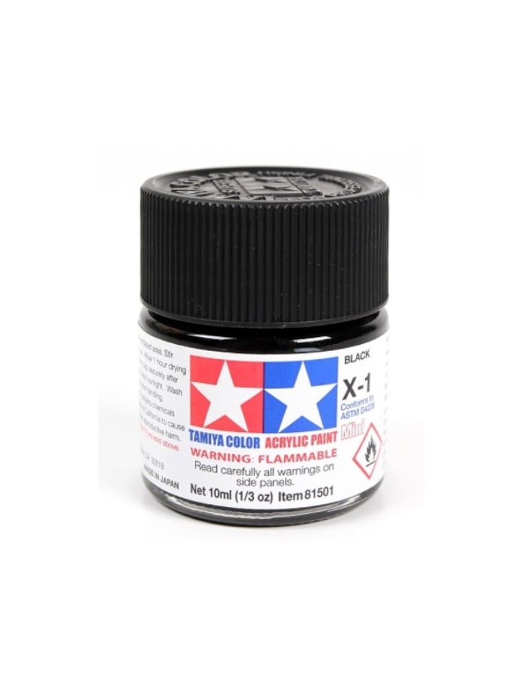 copy of Tamiya - Colore acrilico X-1 Black 1pz da 10ml lucido