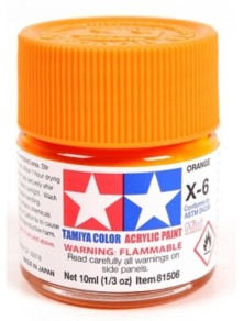 copy of Tamiya - Colore acrilico X-6 Orange 1pz da 10ml  lucido