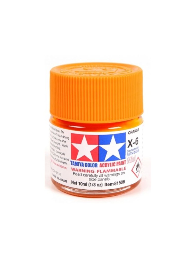 copy of Tamiya - Colore acrilico X-6 Orange 1pz da 10ml  lucido