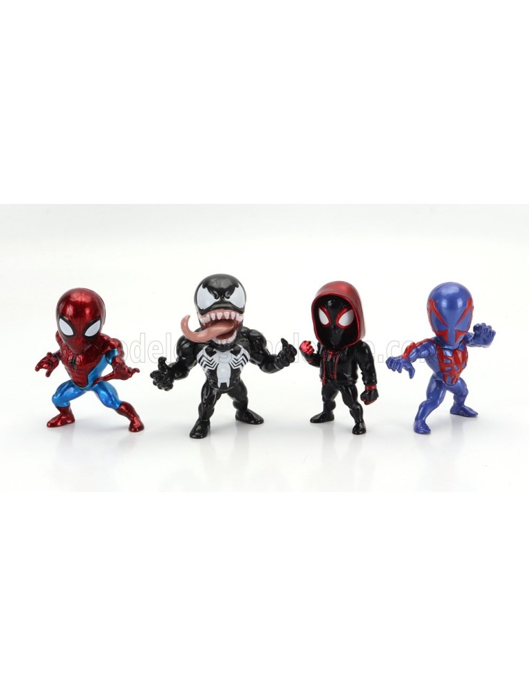 FIGURES - SET 4X AVENGERS - SPIDER MAN - MILES MORALES - SPIDERMAN 2099 - VENOM - CM. 6.0 - VARIOUS