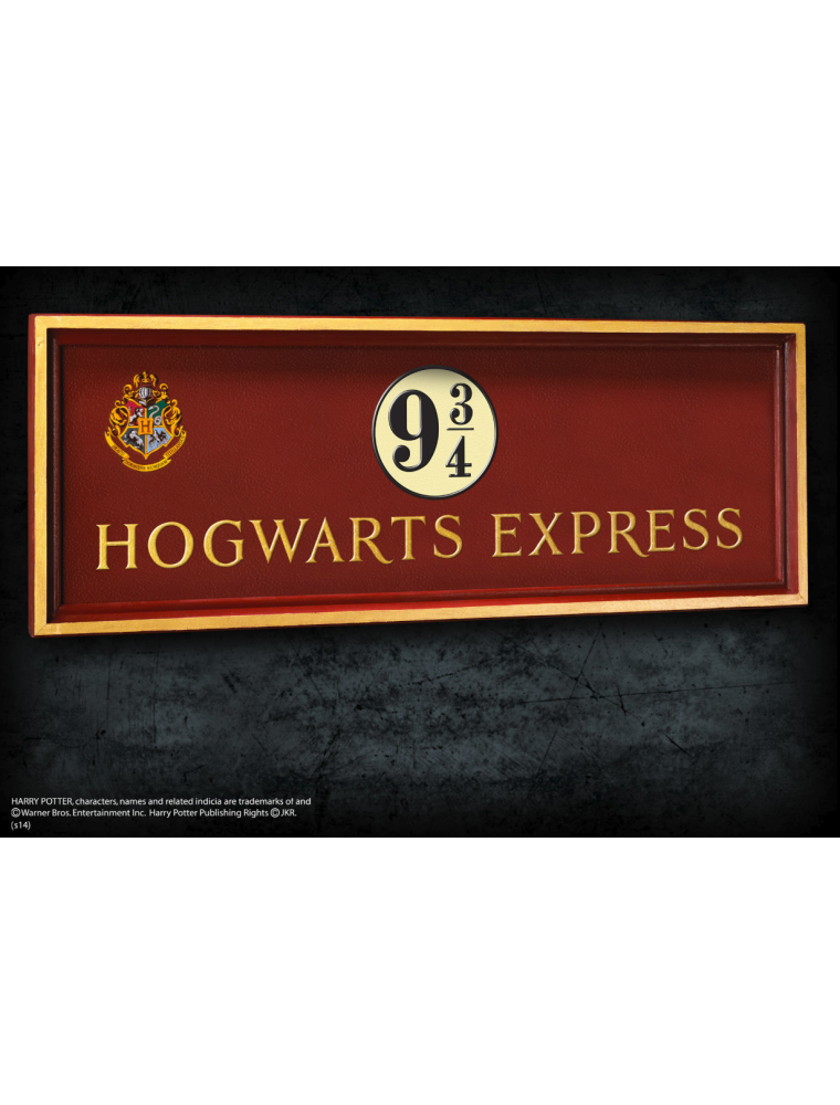 Harry Potter Placca Murale Binario 9 e 3/4 Espresso Hogwarts 56x20 Cm Noble