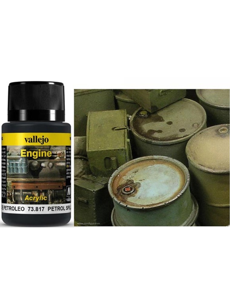 VALLEJO WEATHERING PETROL SPILLS 40ML 73817 COLORI VALLEJO